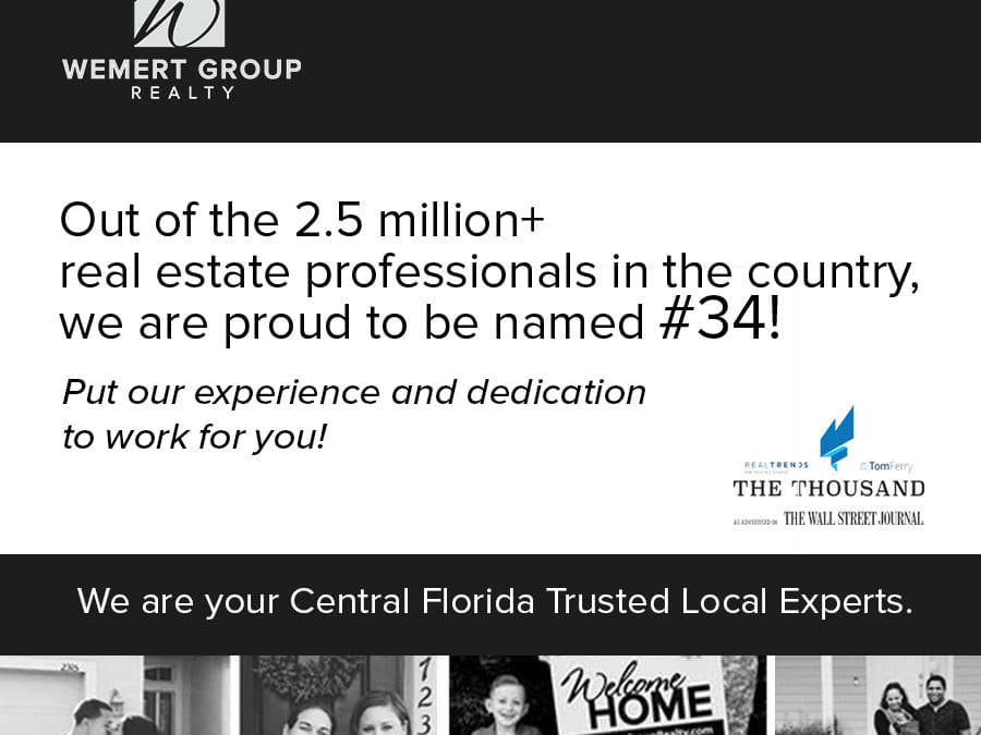 Real Trends Ranks Wemert Group Realty #34 in the Entire Country!