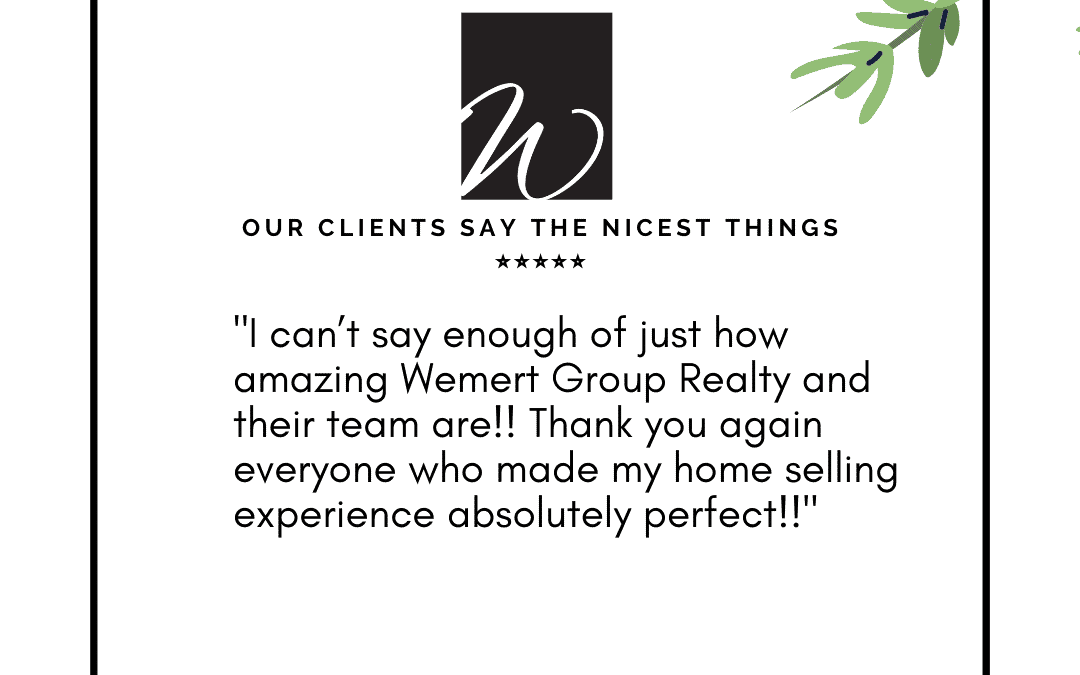 Our Clients Say The Nicest Things – Wemert Group Realty