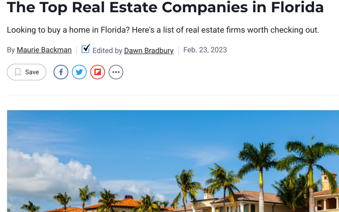 Wemert Group Named One of the Top Real Estate Companies in Florida by US New & World Report